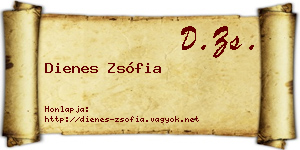 Dienes Zsófia névjegykártya